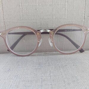 Zenni Optical Women Eyeglasses Frame Pink Tone Eye Wear Glasses Frame only